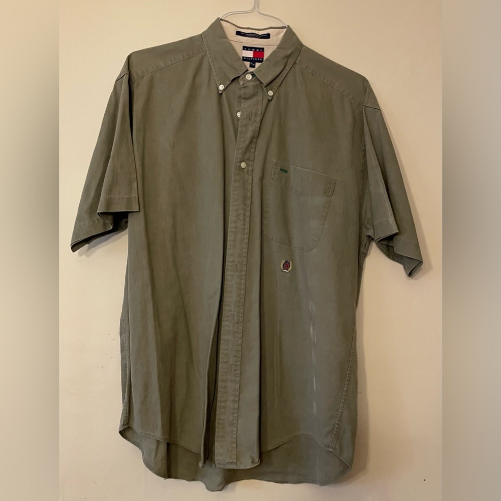 Tommy Hilfiger Medium Olive Green Men's Shirt